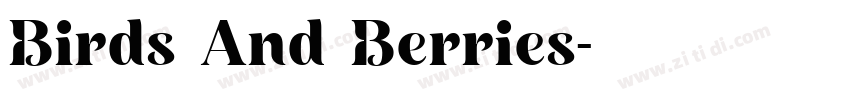 Birds And Berries字体转换